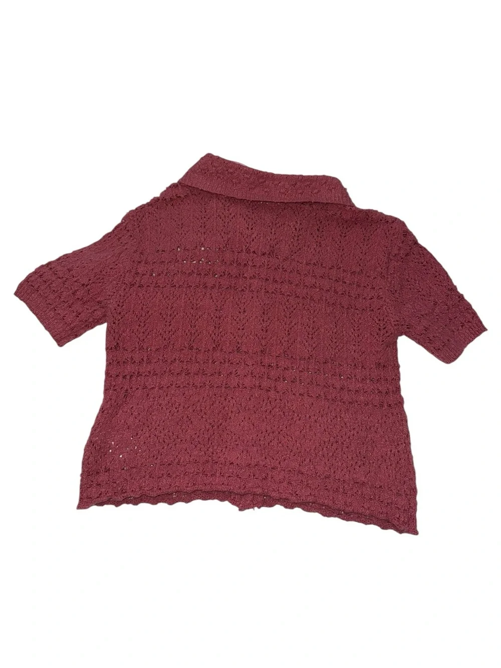 Free People Daylight Crochet Cardigan - Faded Rose Pink XS
